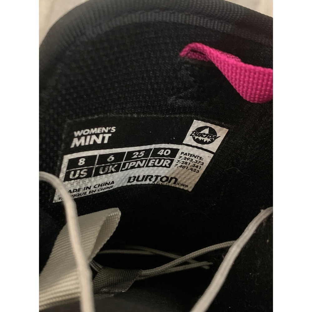 Burton Mint Women's Snowboard Boots Size 8 Black Pink Speed Zone Imprint 1 - Picture 11 of 11